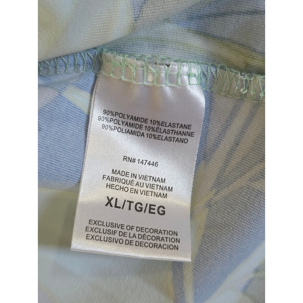 Hang Ten Sunray LS Sun Tee Rash Guard Mint Leaf UPF 50 XL Blue Green Surf Top - Picture 5 of 8
